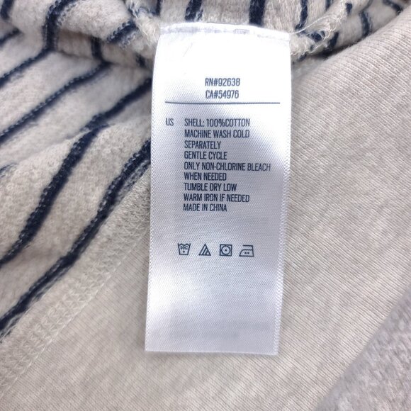 Fossil Sweater Mens Large Tan Crewneck Long Sleeve Pullover Striped Essential - Picture 7 of 8